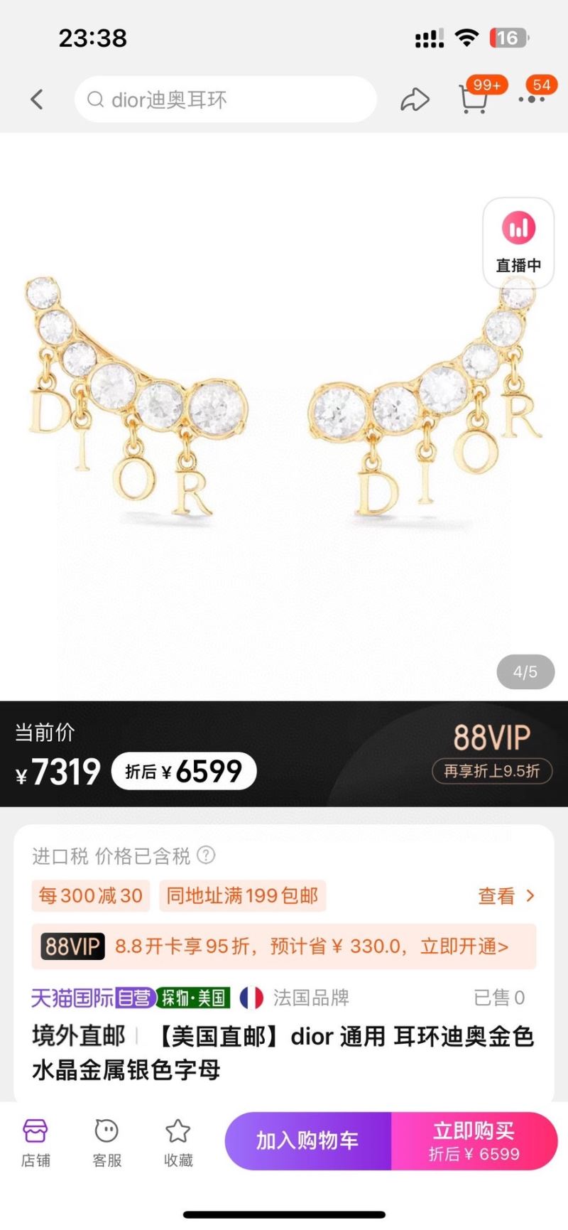 Christian Dior Earrings